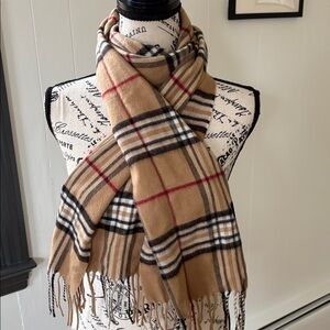 Soft Black Tan Scarf Wrap Excellent Condition Unisex